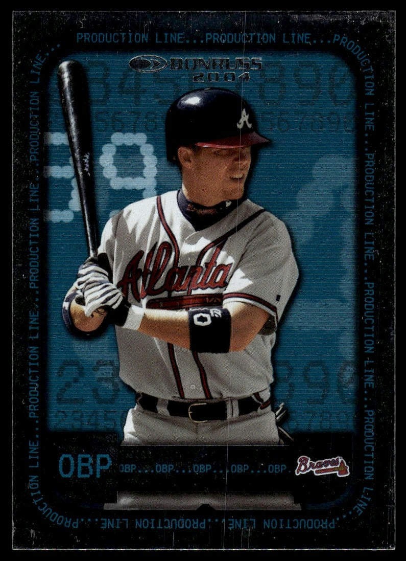 2004 Donruss #PL-OBP-5 Chipper Jones Production Line OBP #/402