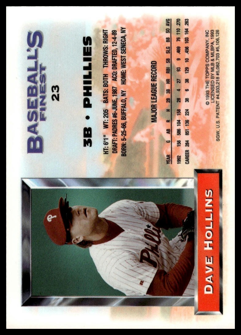 1993 Finest #23 Dave Hollins