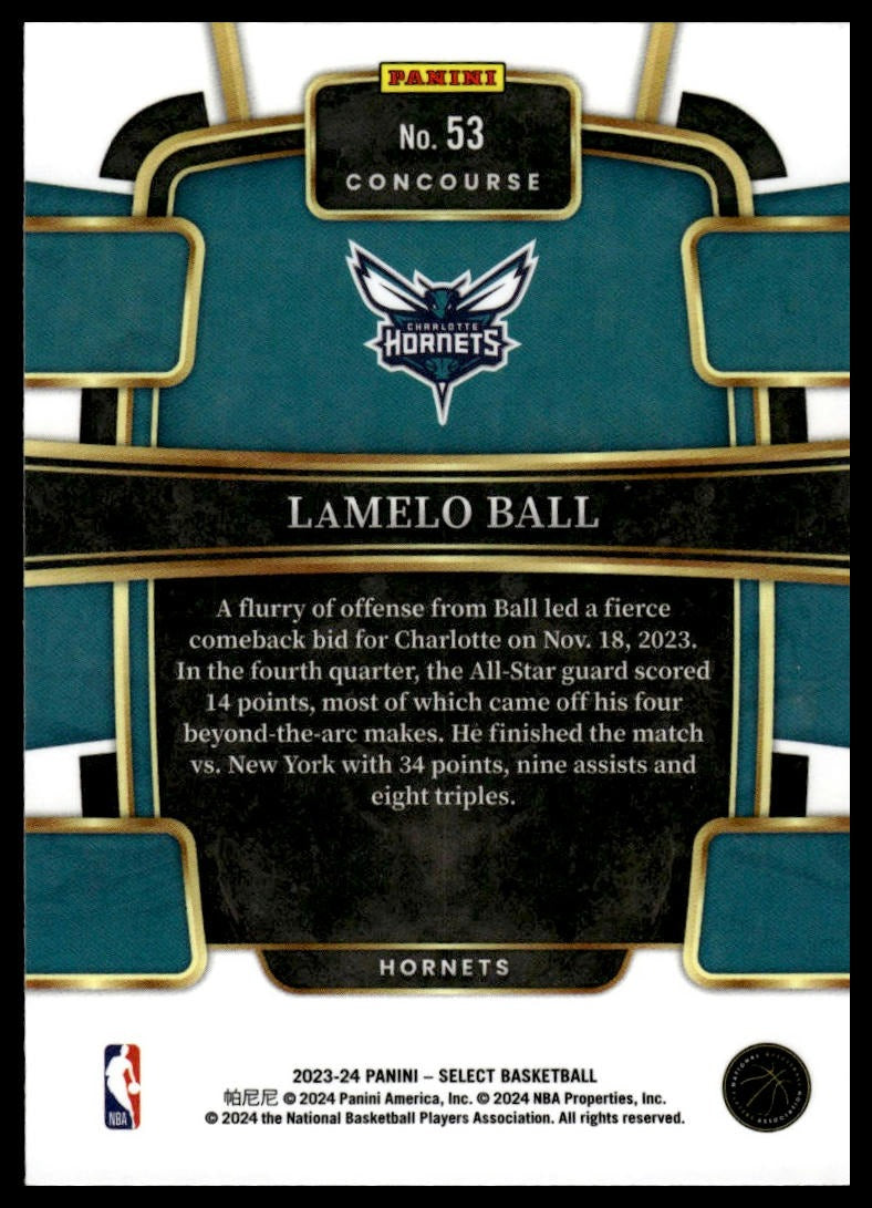 2023-24 Panini Select #53 LaMelo Ball