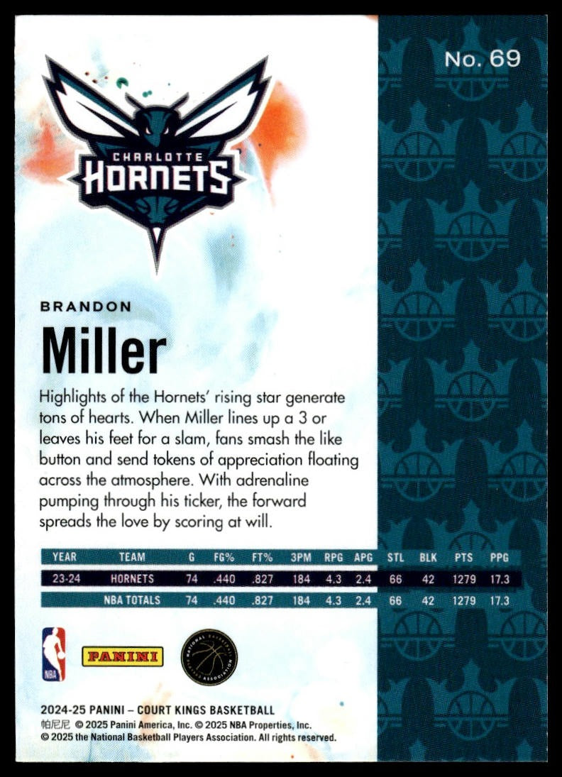 2024-25 Panini Court Kings #69 Brandon Miller