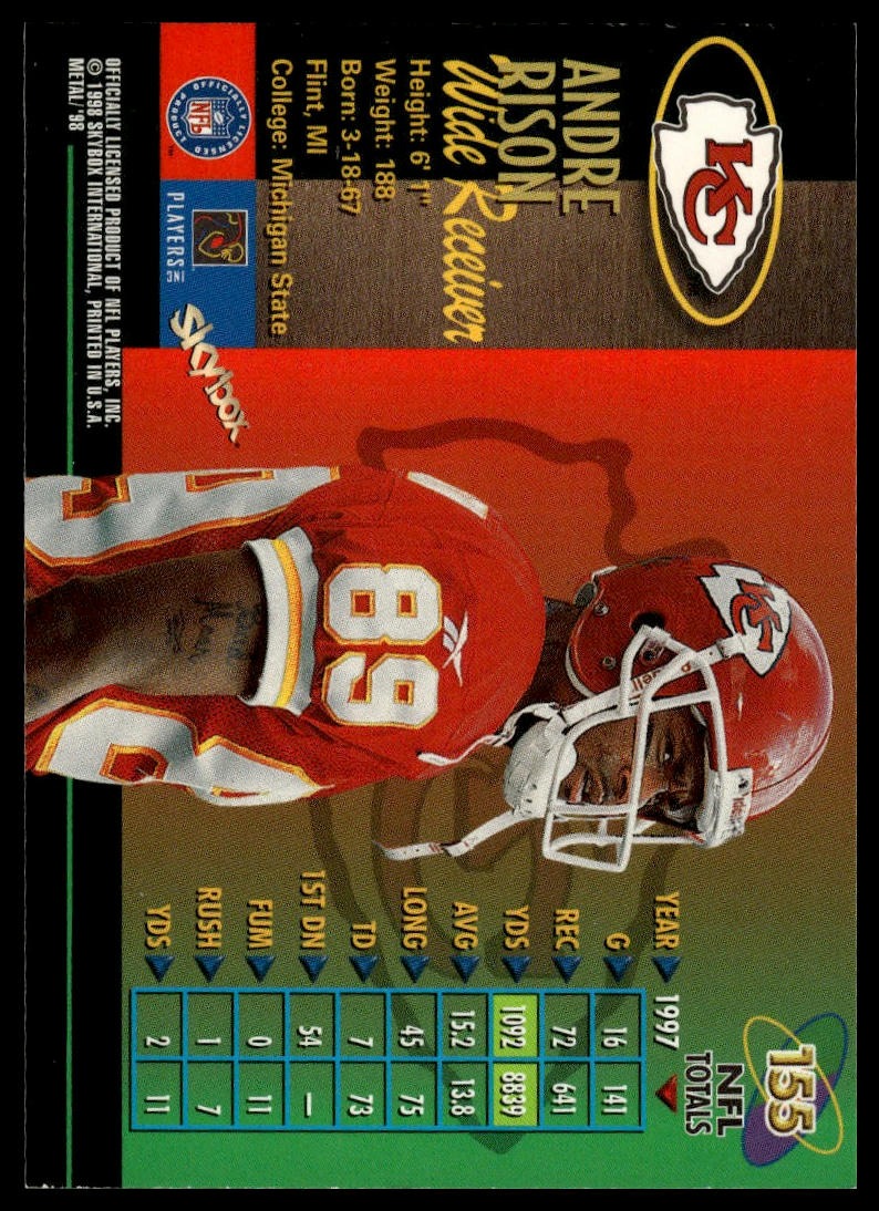 1998 Metal Universe #155 Andre Rison