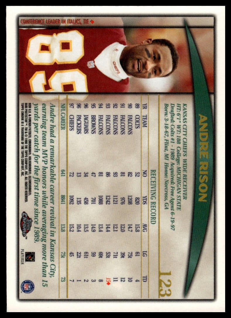 1998 Topps Chrome #123 Andre Rison