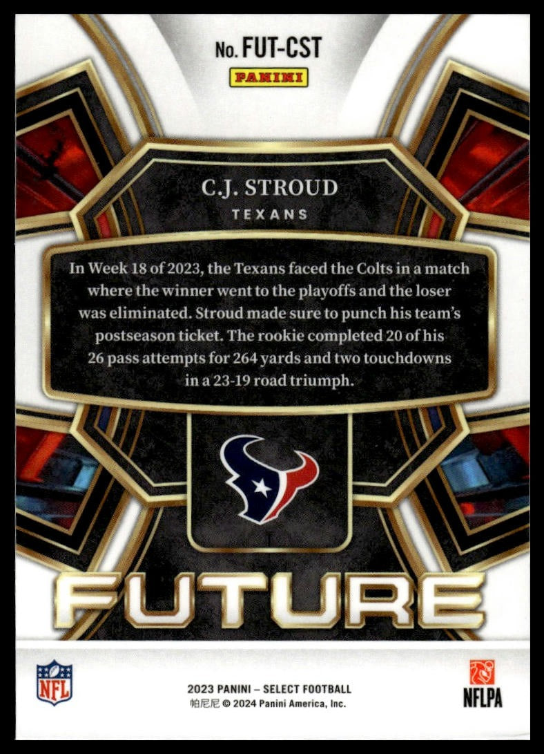 2023 Panini Select #FUT-CST C.J. Stroud Future