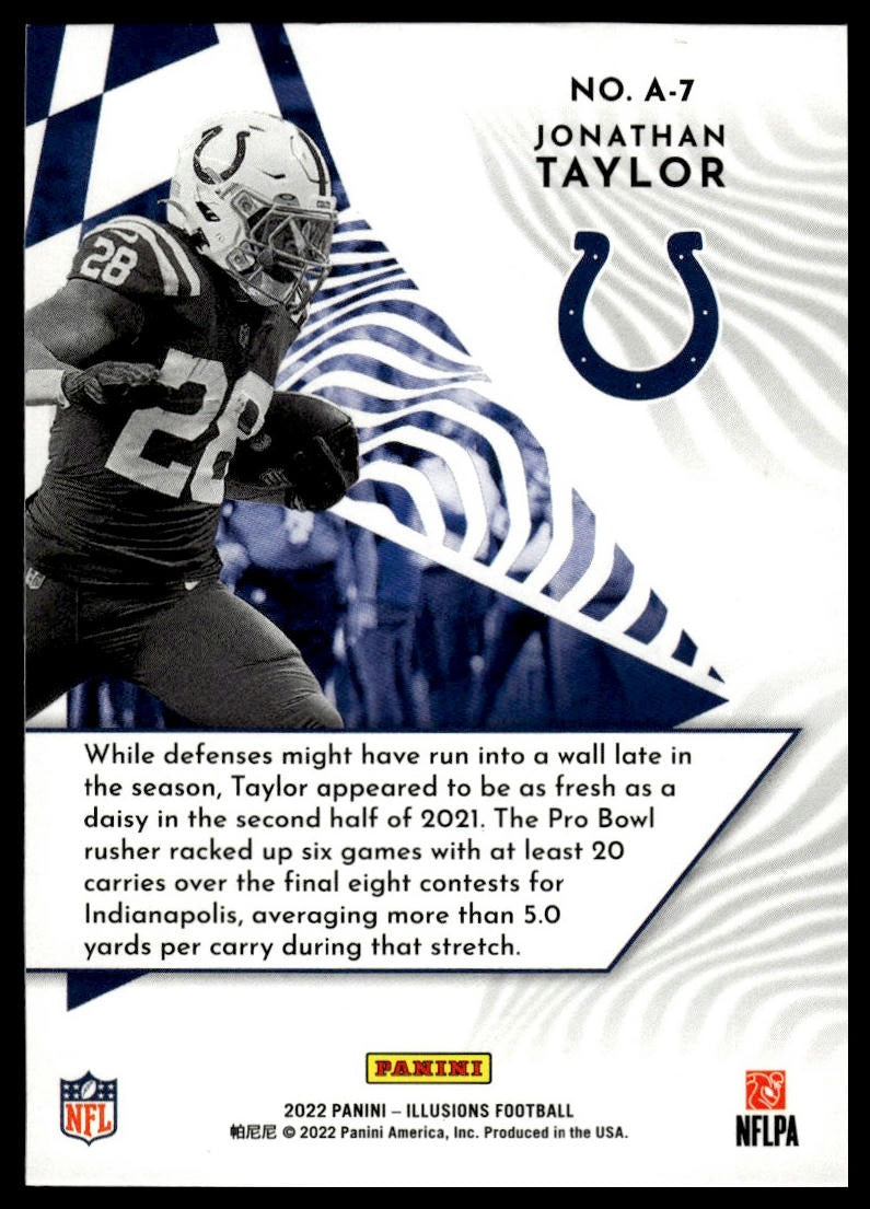 2022 Panini Illusions #A-7 Jonathan Taylor Amazing