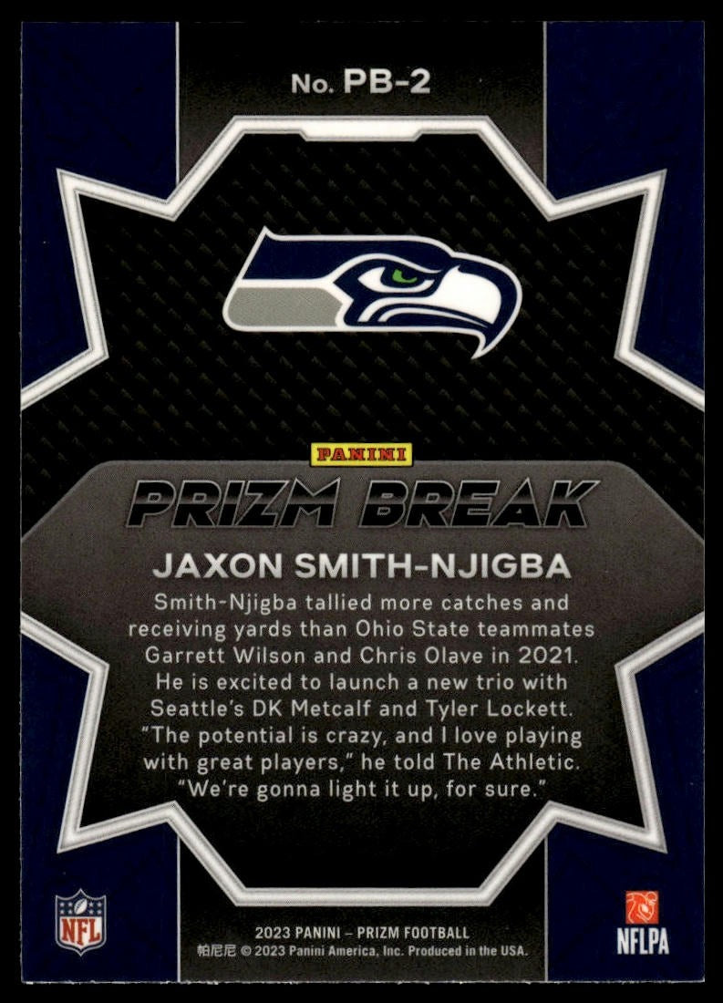 2023 Panini Prizm #PB-2 Jaxon Smith-Njigba Prizm Break