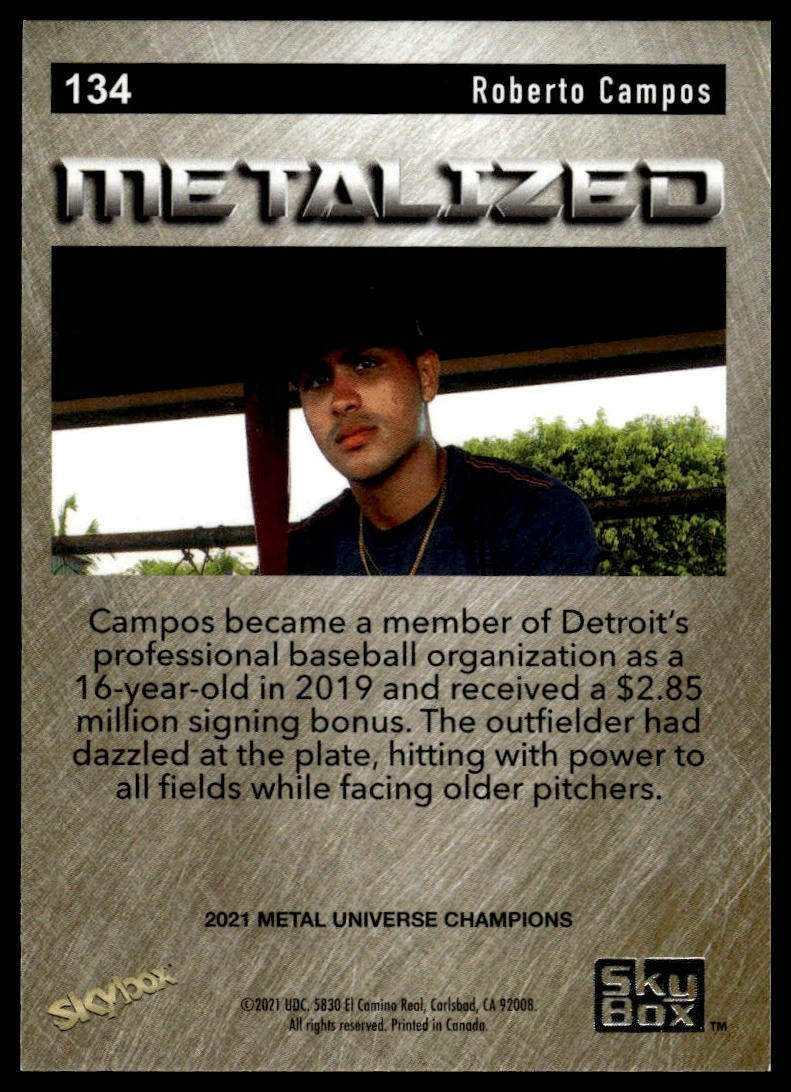 2021 SkyBox Metal Universe Champions #134 Roberto Campos
