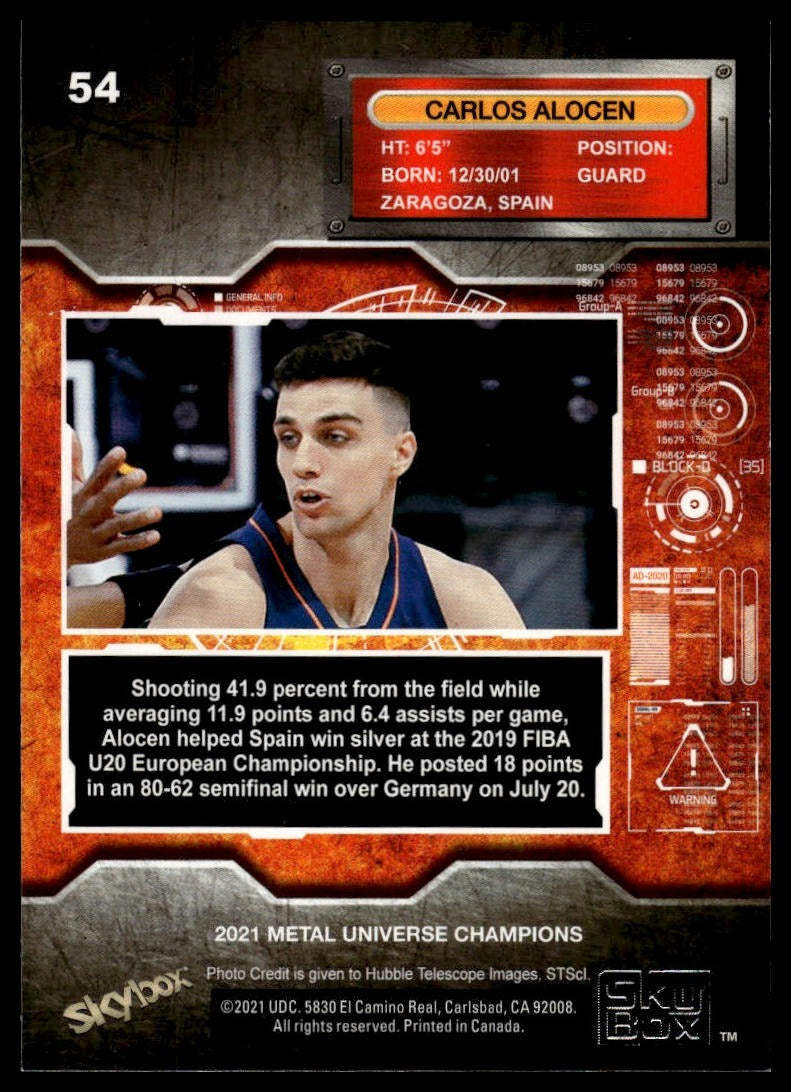 2021 SkyBox Metal Universe Champions #54 Carlos Alocen Copper
