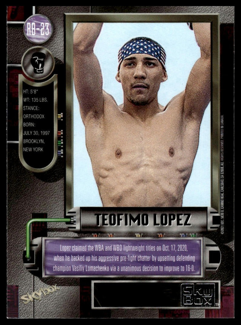 2021 SkyBox Metal Universe Champions #RB-23 Teofimo Lopez 1997-98 Retro