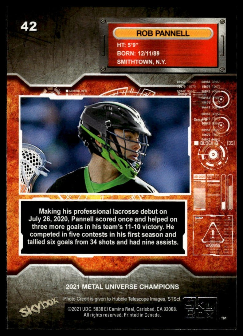2021 SkyBox Metal Universe Champions #42 Rob Pannell Copper